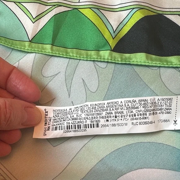 Pucci-Style Vibrant Print Blouse & Skirt Set – Luxurious Designer Look - Picture 8 of 14